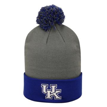 Adult Top Of The World Kentucky Wildcats Pom Knit Hat, Men's, Med Grey