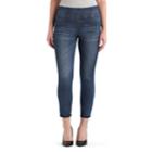 Women's Rock & Republic&reg; Fever Pull-on Crop Skinny Jeans, Size: 10, Med Blue