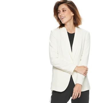 Women's Popsugar Essential Blazer, Size: Large, White