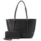 Deluxity Sara Tote With Wallet, Women's, Black