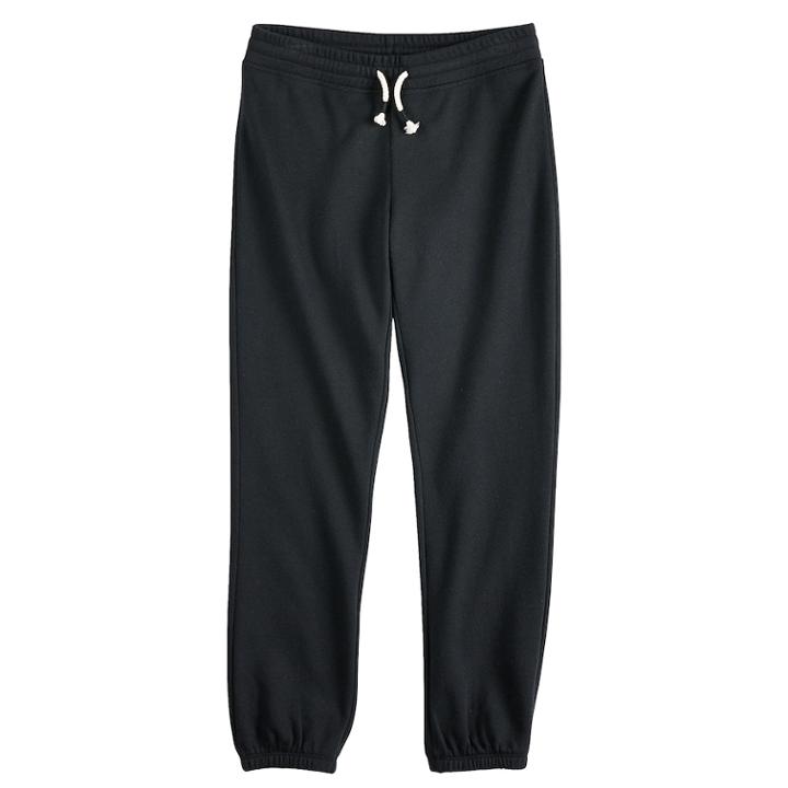 Girls 7-16 So&reg; French Terry Sweatpants, Size: 16, Black