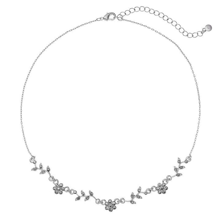 Lc Lauren Conrad Floral Vine Necklace, Women's, Silver