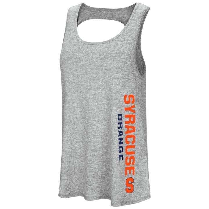 Women's Colosseum Syracuse Orange Twisted Back Tank Top, Size: Xl, Grey (charcoal)