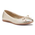 So&reg; Spicee Girls' Ballet Flats, Size: 2, Gold