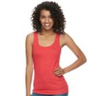Juniors' So&reg; Textured Double Scoop Tank, Teens, Size: Medium, Med Red