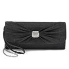 Gunne Sax By Jessica Mcclintock Peyton Rhinestone Glitter Bow Clutch, Women's, Black