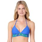 In Mocean Soleil Moon Crochet Trim Bikini Top, Size: Small, Blue