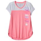 Girls 7-16 So&reg; Burnout Blocked Tee, Size: 12, Brt Orange