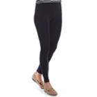 Women's Croft & Barrow&reg; Tummy Control Pull-on Leggings, Size: M Short, Dark Blue