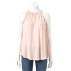 Women's Apt. 9&reg; Ruffle Halter Tank, Size: Large, Lt Orange