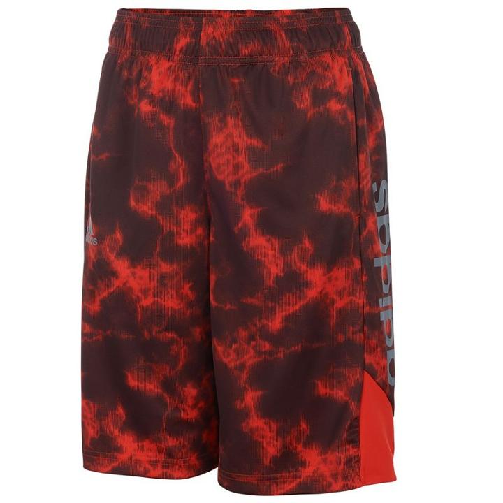 Boys 8-20 Adidas Smoke Screen Climalite Shorts, Boy's, Size: Small, Med Orange
