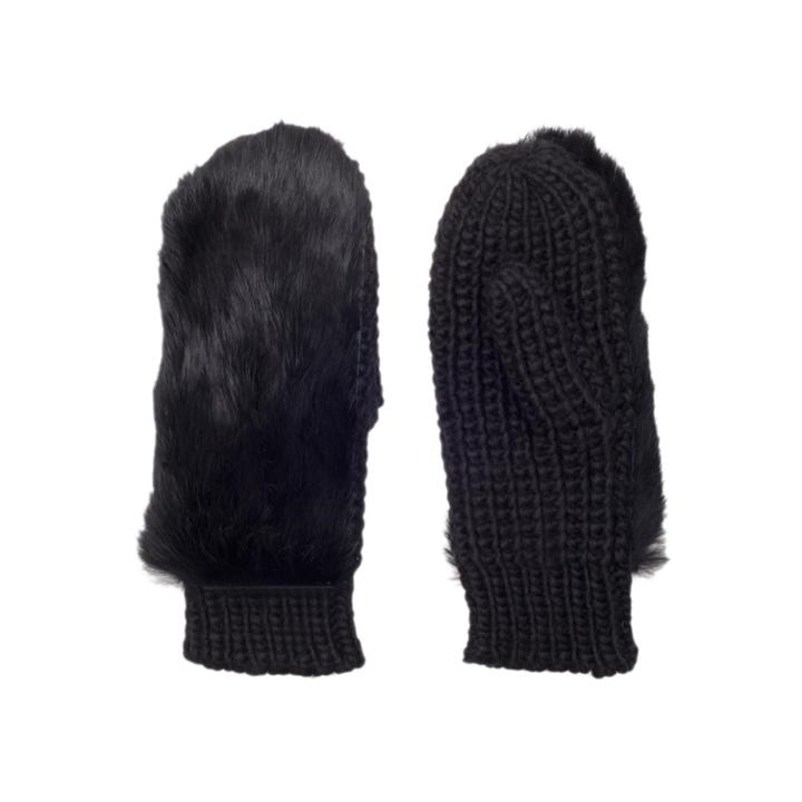 Kurt Geiger London Fur Knitted Mittens