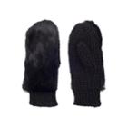 Kurt Geiger London Fur Knitted Mittens
