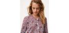 Loft Flowerbud 3/4 Sleeve Signature Cotton Cardigan