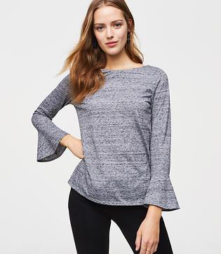 Loft Heathered Bell Cuff Tee