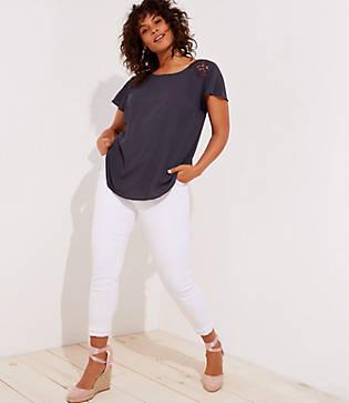 Loft Plus Lacy Tie Back Top