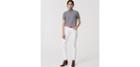 Loft Modern Frayed Slim Ankle Jeans In White