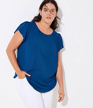 Loft Plus Button Back Top