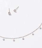 Loft Crystal Stone Earring & Necklace Set