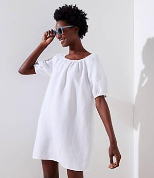 Loft Beach Blouson Sleeve Dress
