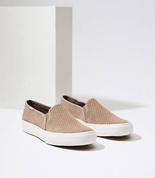Loft Keds Double Decker Perf Suede Sneakers