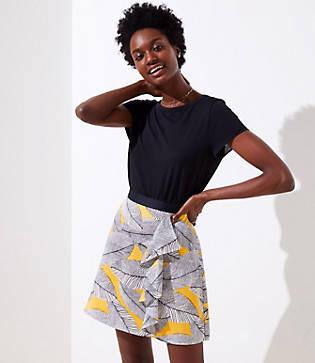 Loft Fern Cascade Ruffle Skirt