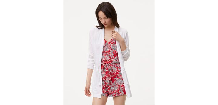 Loft Tasseled Drawstring Cardigan
