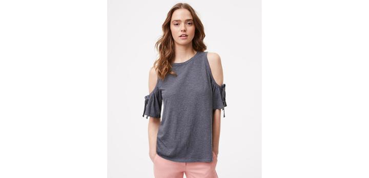 Loft Tie Cold Shoulder Tee