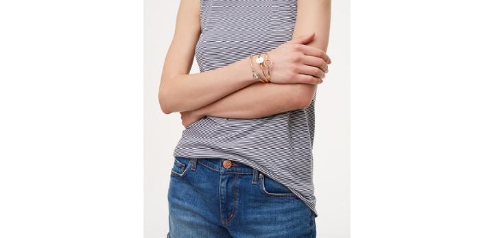 Loft Mixed Metallic Geo Bangle Set