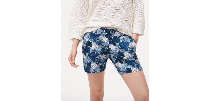 Loft Hibiscus Riviera Shorts With 6 Inseam In Julie Fit