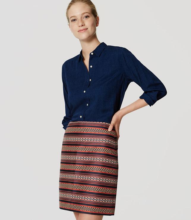 Loft Boheme Shift Skirt