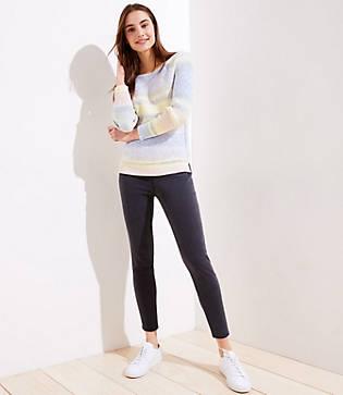 Loft Soft Denim Pull On Leggings In Grey
