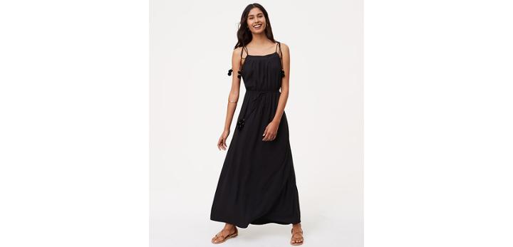 Loft Pom Pom Maxi Dress