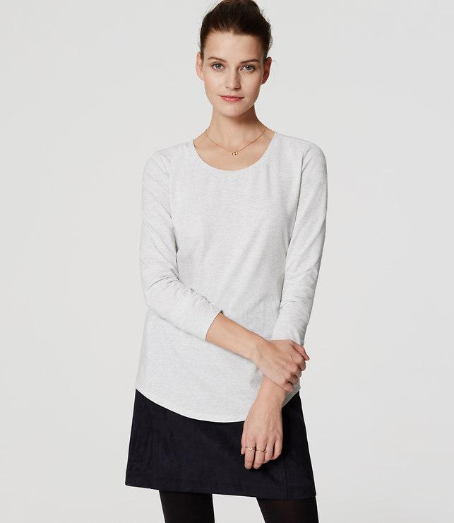 Loft Shimmer Stripe Layering Tee