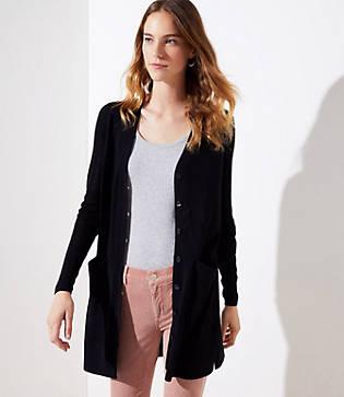 Loft Long V-neck Pocket Cardigan