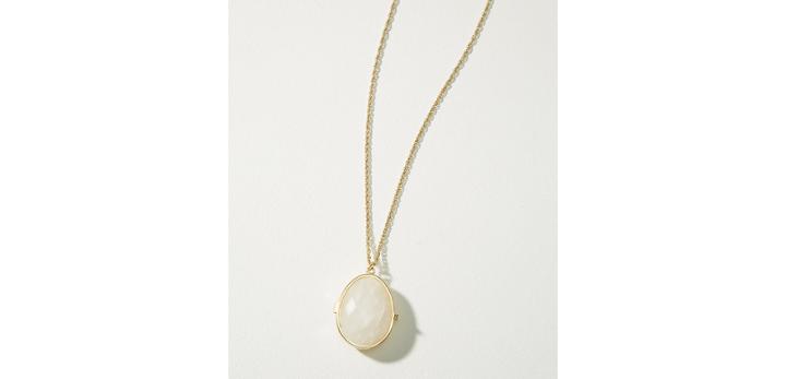 Loft Faceted Stone Locket Necklace