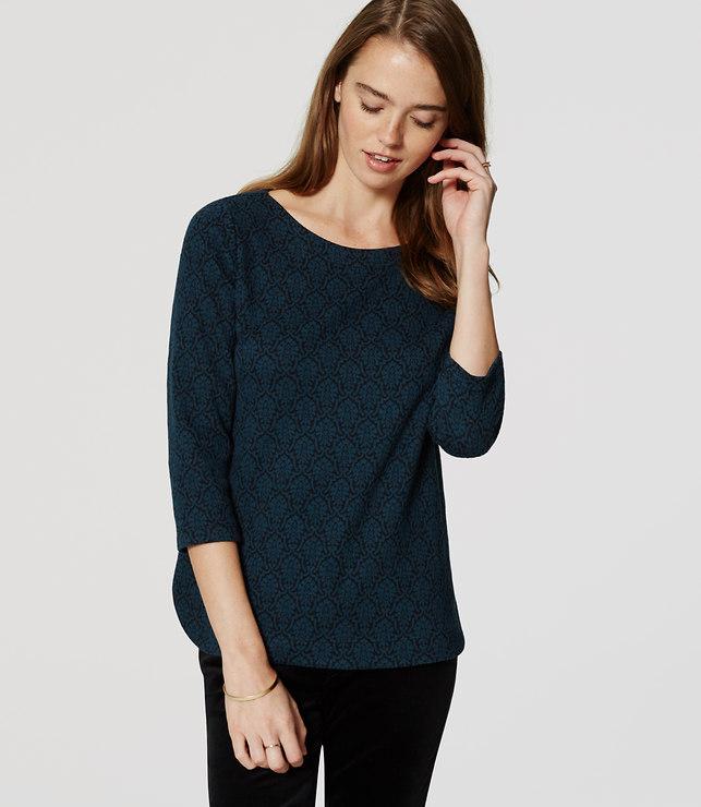 Loft Filigree Jacquard Top