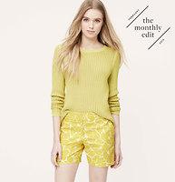Loft Floral Riviera Shorts With 6 Inch Inseam