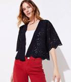 Loft Scalloped Eyelet Bolero Jacket