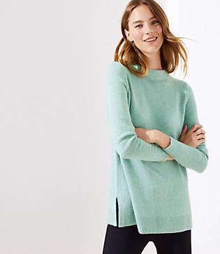 Loft Mock Neck Tunic Sweater