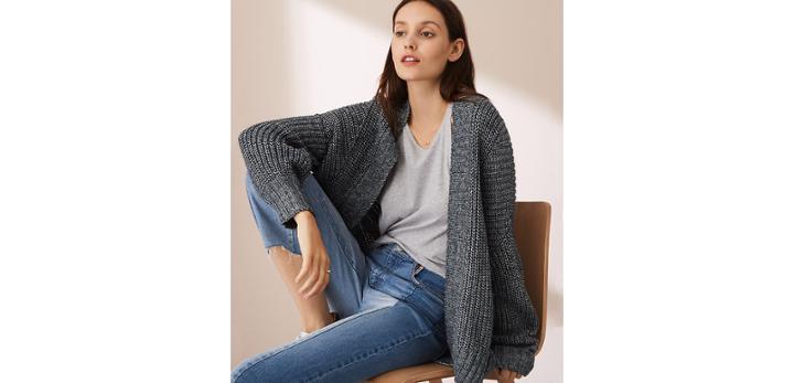 Loft Lou & Grey Blouson Sleeve Cardigan