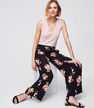 Loft Bouquet Fluid Drawstring Pants