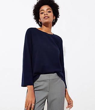 Loft Mixed Media Long Sleeve Tee