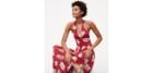 Loft Tahitian Palms Cross Neck Maxi Dress