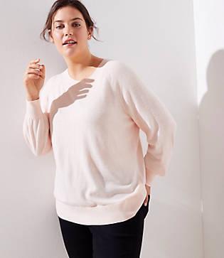 Loft Plus Draped Sleeve Sweater