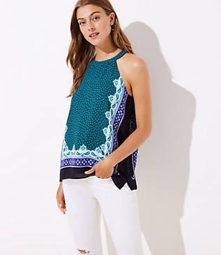 Loft Mosaic Halter Shell