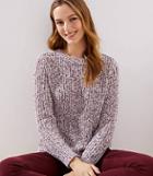 Loft Marled Ribbed Shirttail Sweater