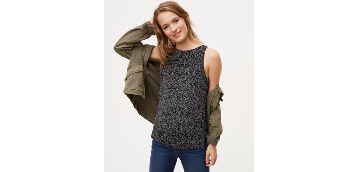 Loft Sl Allover Texture Tank - Marl