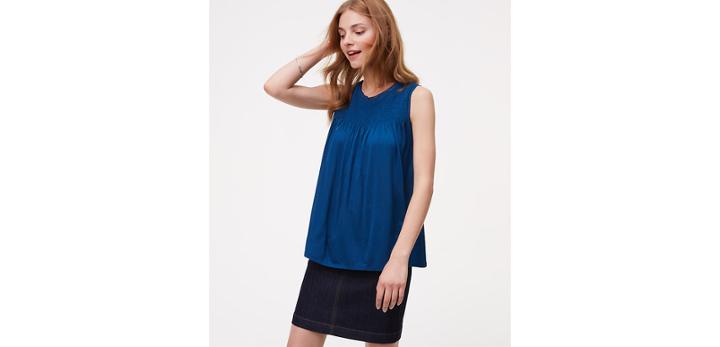 Loft Smocked Shell