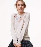 Loft Floral Embroidered Sweater